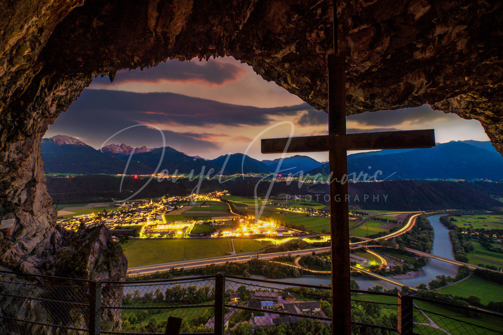 Kaiser-Max-Grotte | Blick aus der Kaiser-Max-Grotte am Abend