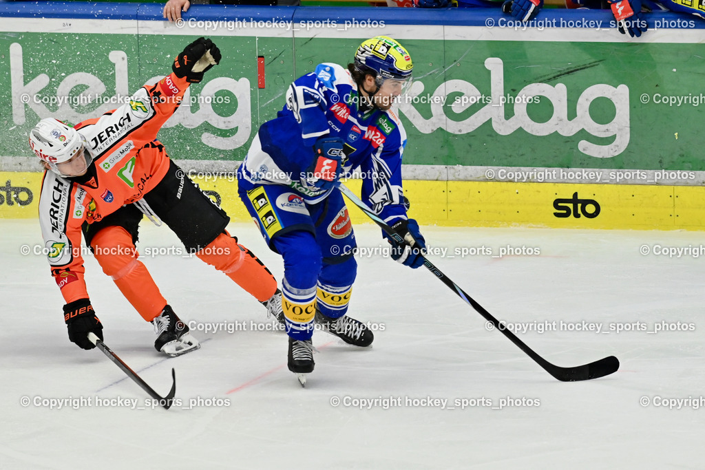 EC IDM WÄRMEPUMPEN VSV vs. MOSER MEDICAL GRAZ99ERS | #40 Tim Luca Harnisch Graz 99ers, #13 Adam Helewka EC VSV, EC IDM WÄRMEPUMPEN VSV vs. MOSER MEDICAL GRAZ99ERS, EC IDM WÄRMEPUMPEN VSV vs. MOSER MEDICAL GRAZ99ERS am 17.03.2026 in Villach (Stadthalle Villach), Austria, (Photo by Bernd Stefan)