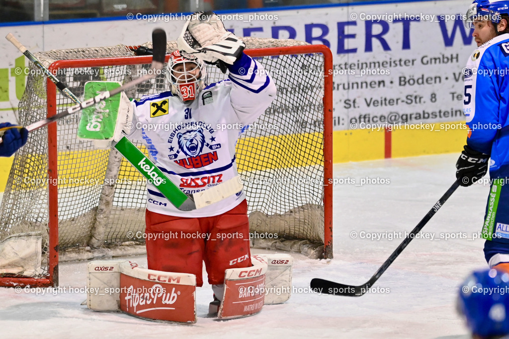 ESC SPARKASSE STEINDORF vs. UECR Huben  | #31 Sicher Michael UECR EISBÄREN HUBEN, #95 Gelfanov Ruslan ESC Steindorf, ESC SPARKASSE STEINDORF vs. UECR Huben , ESC SPARKASSE STEINDORF vs. UECR Huben  am 06.02.2026 in Steindorf (Ossiachersee Halle), Austria, (Photo by Bernd Stefan)