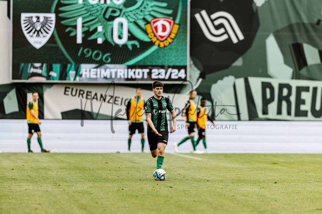 3. Liga, Saison 2023/24, 31. Spieltag: SC Preußen Münster - Dynamo Dresden | Münster, 30.03.2024: 3. Liga, 31. Spieltag, SC Preußen Münster gegen Dynamo Dresden im LVM-Preußenstadion in Münster. Foto: sportfotografie.ms | Markus Paletta - Realisiert mit Pictrs.com
