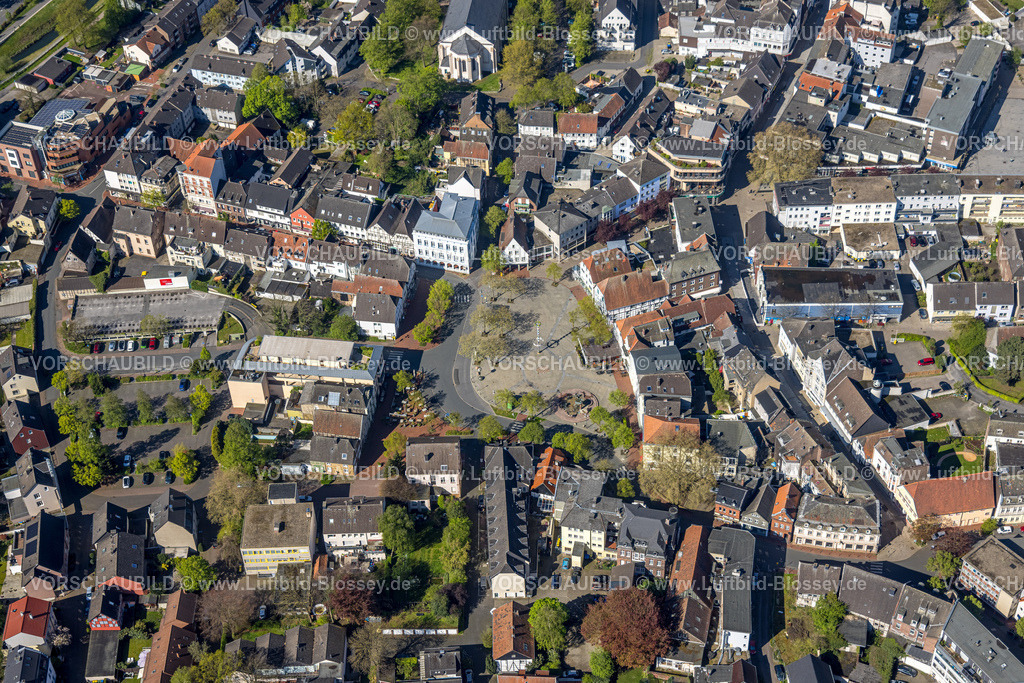 Kamen230406021 | Luftbild, Marktplatz, Kamen, Ruhrgebiet, Nordrhein-Westfalen, Deutschland