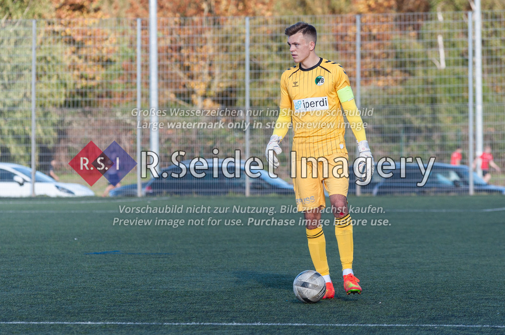 Fußball, Saison 2022/23, Flens-Oberliga, VfB Lübeck II - Heider SV, Lohmühle KR (Lübeck), 16.10.2022, 14. Spieltag | Christopher Barkmann (#1, Lübeck, Torwart)
