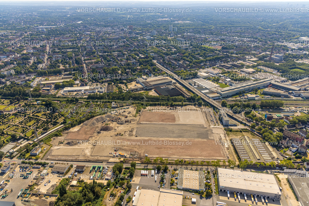Gelsenkirchen240808875GE-Sued | Luftbild, Gewerbepark Schalke an der Hochkampstraße, Baustelle Baugebiet und Gewerbeflächen, Schalke-Nord, Gelsenkirchen, Ruhrgebiet, Nordrhein-Westfalen, Deutschland