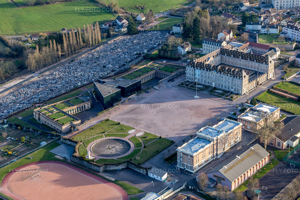 Aerial view: (Burgundy) in Autun in the state Saone et Loire, France.Photo: IMG_105463.jpg taken on 04/01/2018 by Werner Riehm/FLY-FOTO.comResolution of the original: 5173 x 3449 px