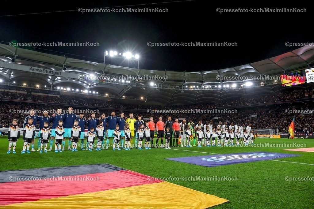DFB30032600028 | 30.03.2026, Fußball, Länderspiel, Deutschland - Ghana, MHP-Arena (Stuttgart), Saison 2025 2026: Mannschaftsfoto Mannschaftsaufstellung Gruppenbild vor dem Spiel  DFB regulations prohibit any use of photographs as image sequences and or quasi-video.