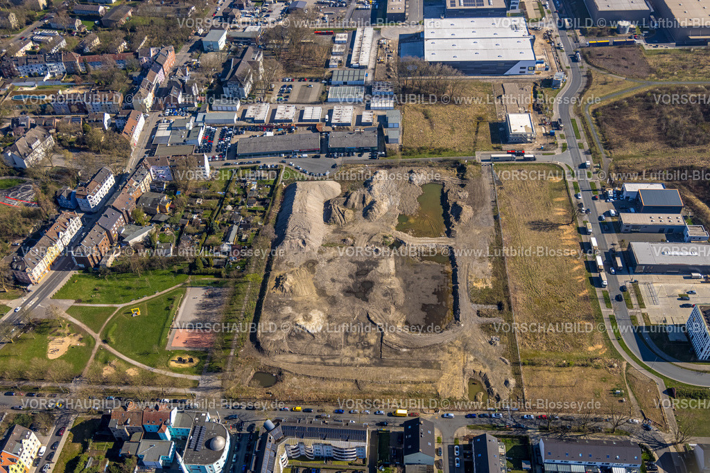 Gelsenkirchen240300874 | Luftbild, Industriepark Schalker Verein, Europastraße, geplanter Teilbereich als grüner Gewerbepark Ecopark auf dem ehemaligen Exarchos-Gelände am Schalker Verein West, ecoParks GmbH, TuÄŸra Kulturzentrum Moschee, Bulmke-Hüllen, Gelsenkirchen, Ruhrgebiet, Nordrhein-Westfalen, Deutschland