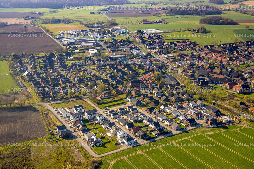 Nordkirchen250400701Suedkirchen | Luftbild, Einfamilienhäuser Baustelle Neubau Wohngebiet Capeller Straße, Ortsansicht Südkirchen, Nordkirchen, Münsterland, Nordrhein-Westfalen, Deutschland