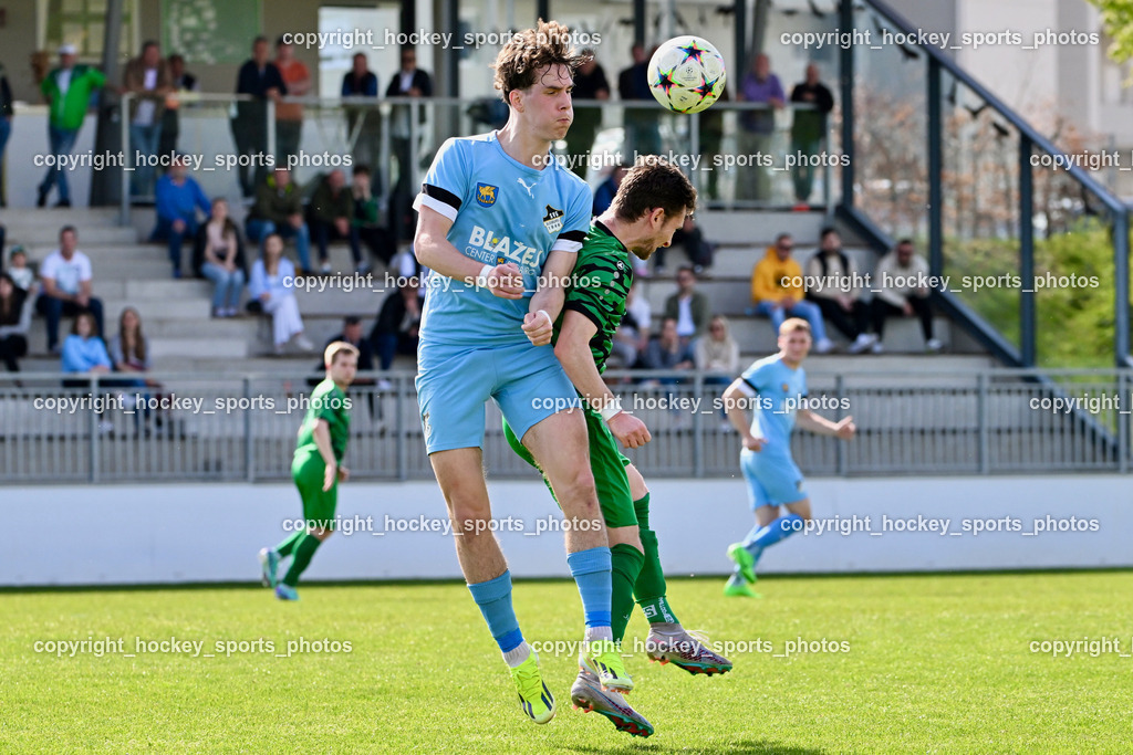 SC Landskron vs. SVG Bleiburg | #4 Raphael Huber SVG Bleiburg, #17 Julian Brandstätter SC Landskron, SC Landskron vs. SVG Bleiburg, SC Landskron vs. SVG Bleiburg am 28.04.2024 in Villach (Sportzentrum Landskron), Austria, (Photo by Bernd Stefan)