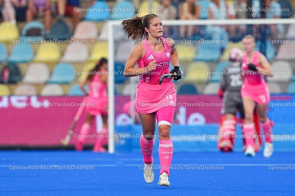 xydrx15082504042 | 15.08.2025, xydrx, Frauen EuroHockey Championship 2025, Halbfinale, Belgien - Deutschland, Sparkassenpark Mönchengladbach: Sonja Zimmermann (GER #16)