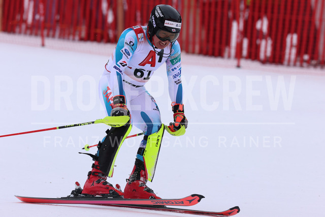 Audi FIS Ski World Cup: Men’s Slalom – Hahnenkamm Race, Kitzbuehel | Kitzbuehel, Austria, 25.Jan.26 - Alpine Skiing - FIS World Cup, Hahnenkamm Race, Slalom, men. The image shows AIHARA Shiro (JPN, Atomic).