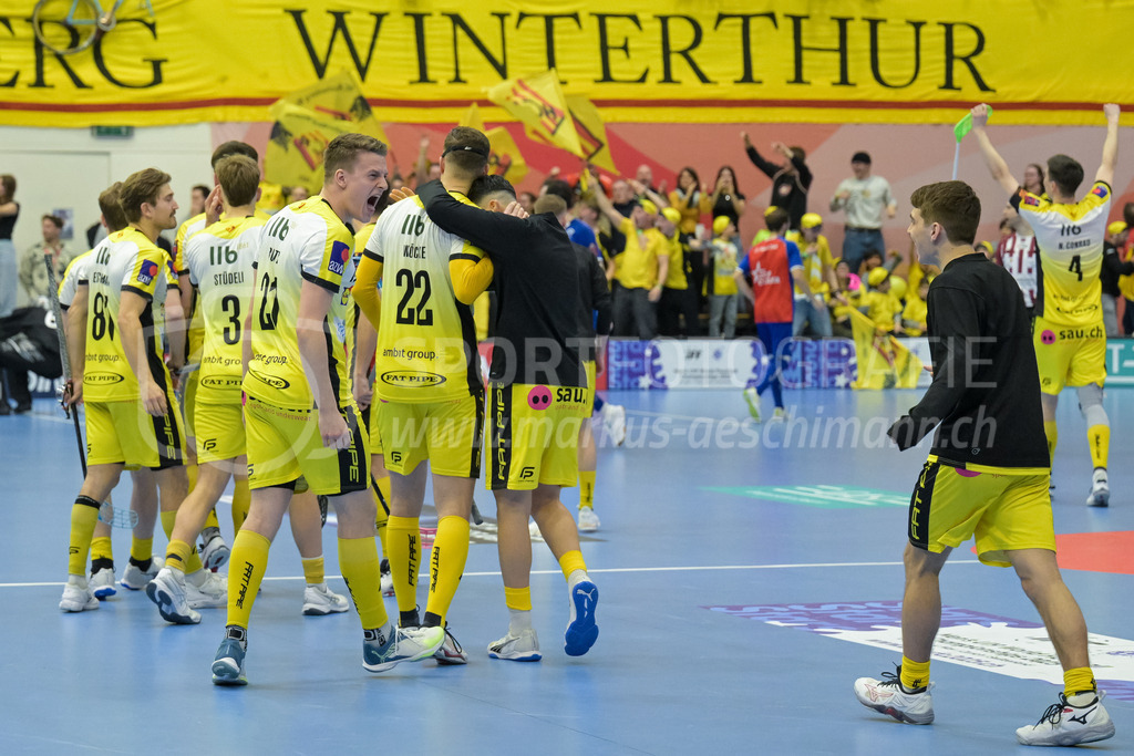 Zug United vs HC Rychenberg - 22. February 2025 | Zug United vs HC RychenbergSporthalle Wankdorf, BernNiklas Rutz (#21 HC Rychenberg Winterthur) jubelt.Bild: Sportfotografie Markus Aeschimann | www.markus-aeschimann.ch - Realisiert mit Pictrs.com