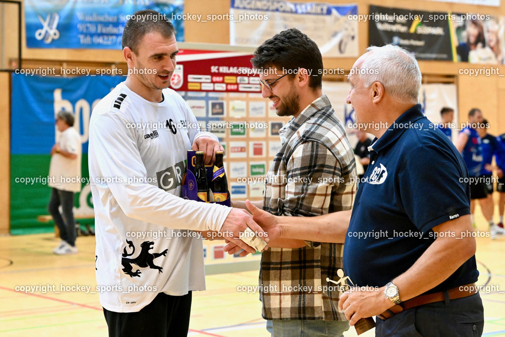 SC Ferlach vs. HSG Holding Graz 23.9.2023 | Spieler des Abends, #16 BUDOVIC Jovo Holding Graz, SC Ferlach vs. HSG Holding Graz 23.9.2023, SC Ferlach vs. HSG Holding Graz am 23.09.2023 in Bleiburg (Ballspielhalle Ferlach), Austria, (Photo by Bernd Stefan)