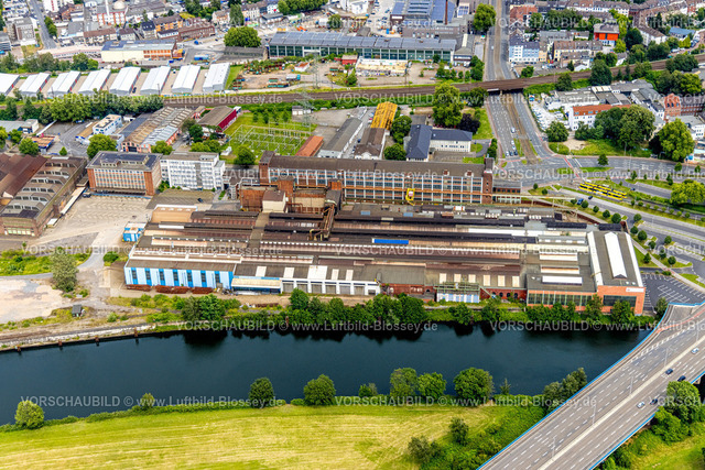 Muelheim240702988 | Luftbild, Friedrich Wilhelms-Hütte Stahlguss GmbH am Fluss Ruhr, Altstadt II, Mülheim an der Ruhr, Ruhrgebiet, Nordrhein-Westfalen, Deutschland