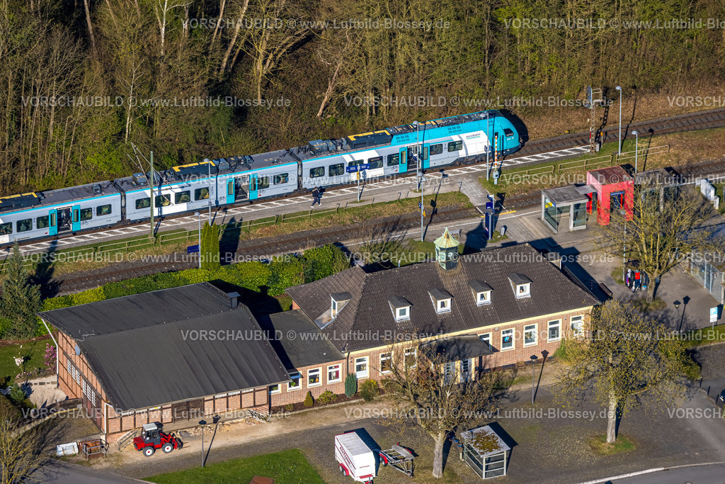 Ascheberg250400481 | Luftbild,Bahnhof Ascheberg, Deutsche Bundesbahn, Haltepunkt, alter Bahnhof , Ascheberg, Münsterland, Nordrhein-Westfalen, Deutschland,