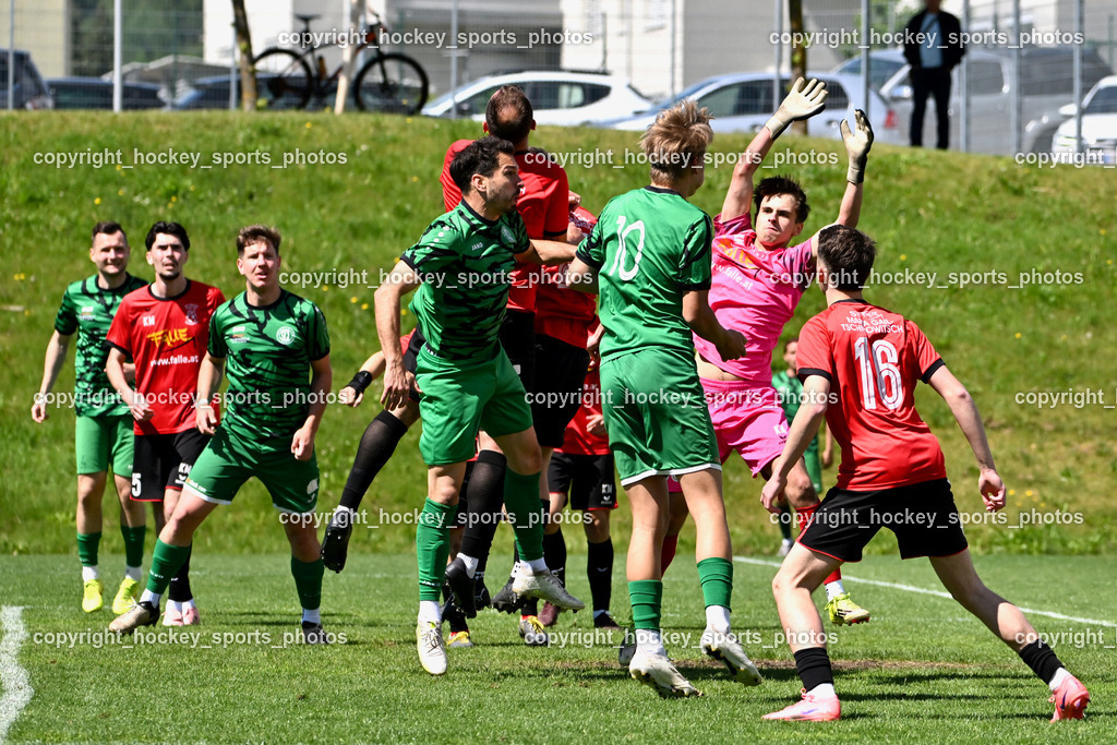 SC Landskron vs. SV Falle Maria Gail | #16 Andrija Stoimenov SV Maria Gail, #69 Oliver Cosic SV Maria Gail, #10 Jonas Steinwender SC Landskron, #2 David Gräfischer SC Landskron, SC Landskron vs. SV Falle Maria Gail, SC Landskron vs. SV Falle Maria Gail am 17.05.2026 in Villach (Sportanlage Landskron), Austria, (Photo by Bernd Stefan)