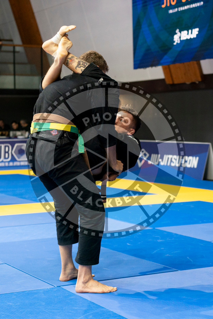 20240124PBB01383 | Fighters compete during the second day of the IBJJF European Championship in Paris, France, on January 24, 2024.