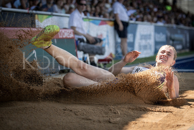 Multisport Event; Ratingen, 28.06.2026 | RATINGEN, GERMANY - JUNE 28, 2026 : Serina Riedel (GER / Germany) competing in the heptathlon’s long jump during the Multisport Event at Stadion Ratingen on June 28, 2026 in Ratingen, Germany.