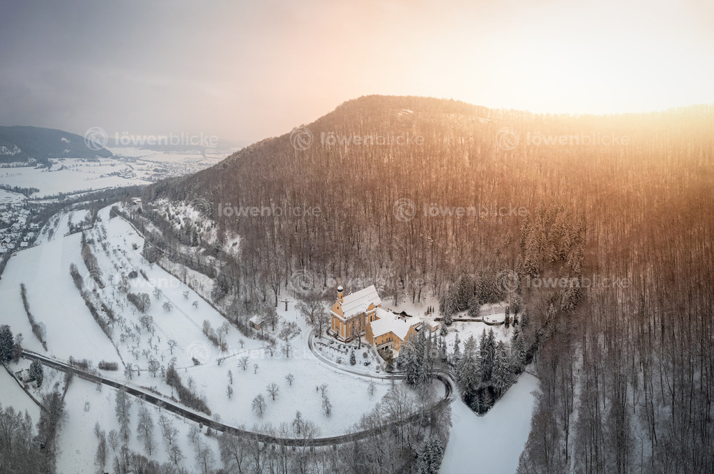Wallfahrtskirche Ave Maria bei Sonnenaufgang | löwenblicke | shop