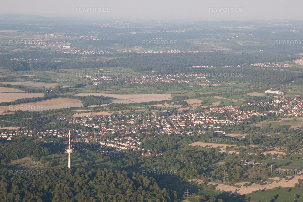Luftbild: Hohenwettersbach im Ortsteil Grünwettersbach in Karlsruhe im Bundesland Baden-Württemberg in Deutschland. Foto: IMG_57413.jpg vom 06.06.2013 durch Werner Riehm/FLY-FOTO.de