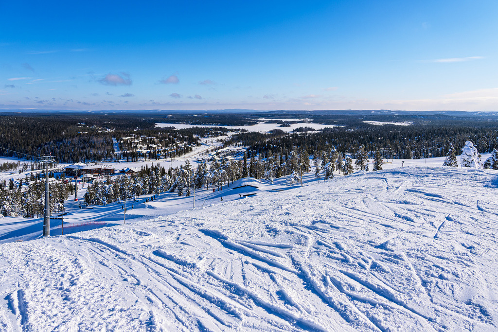 Landschaft mit Schnee im Winter in Ruka, Finnland | Landschaft mit Schnee im Winter in Ruka, Finnland.