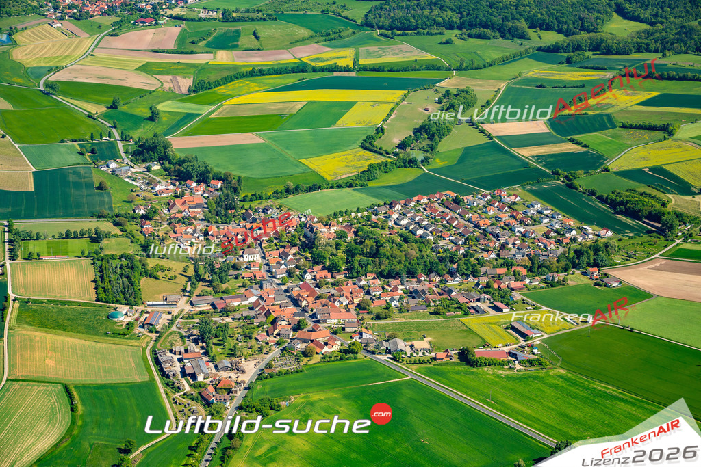 Luftbild Vs Google Maps  Oberschwappach  Knetzgau -Das Luftbild wurde 2025 vom UL-Flugzeug heraus erstellt ( keine Drohne ) - Hochauflösende Luftaufnahme -Nicht vergleichbar mit Google Maps oder Satelittenbilder- Die Geschenkidee !Mit Lizenz und Bildrechte bestellbar