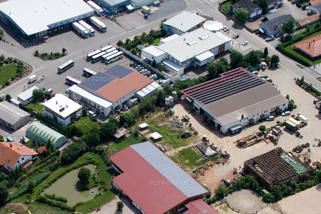Luftbild: Herxheim Industriegebiet O, Drei Eichen Hof in Herxheim bei Landau im Bundesland Rheinland-Pfalz in Deutschland. Foto: IMG_11315.jpg vom 14.06.2008 durch Werner Riehm/FLY-FOTO.de