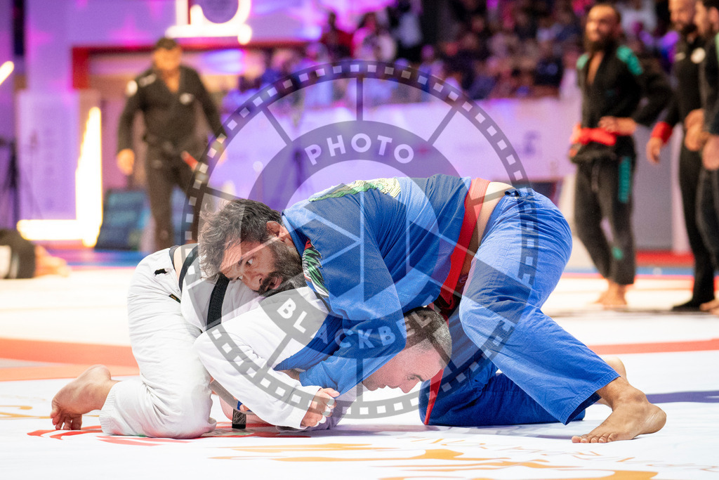 20231107PBB6033 | Fighters compete during the AJP World Master Championship in the Mubadala Arena in Abu Dhabi, Arab United Emirates, on November 7, 2023.