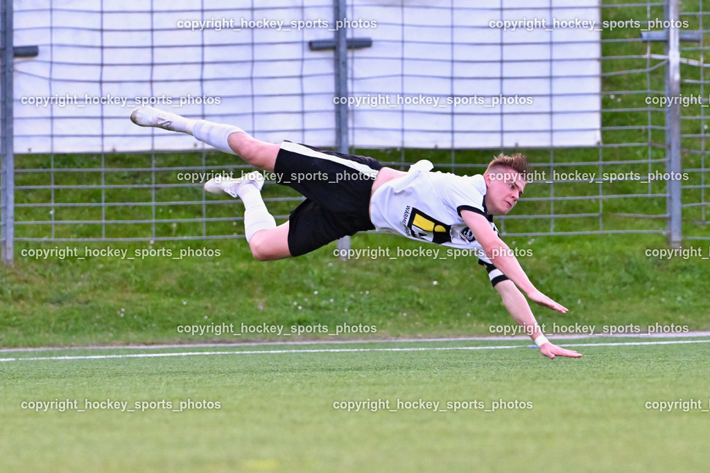 SV Spittal vs. VST Völkermarkt 5.4.2024 | #7 Ralph Roman Scheer SV Spittal, Flugeinlage, SV Spittal vs. VST Völkermarkt 5.4.2024, SV Spittal vs. VST Völkermarkt am 05.04.2024 in Spittal an der Drau (Goldeck Stadion), Austria, (Photo by Bernd Stefan)