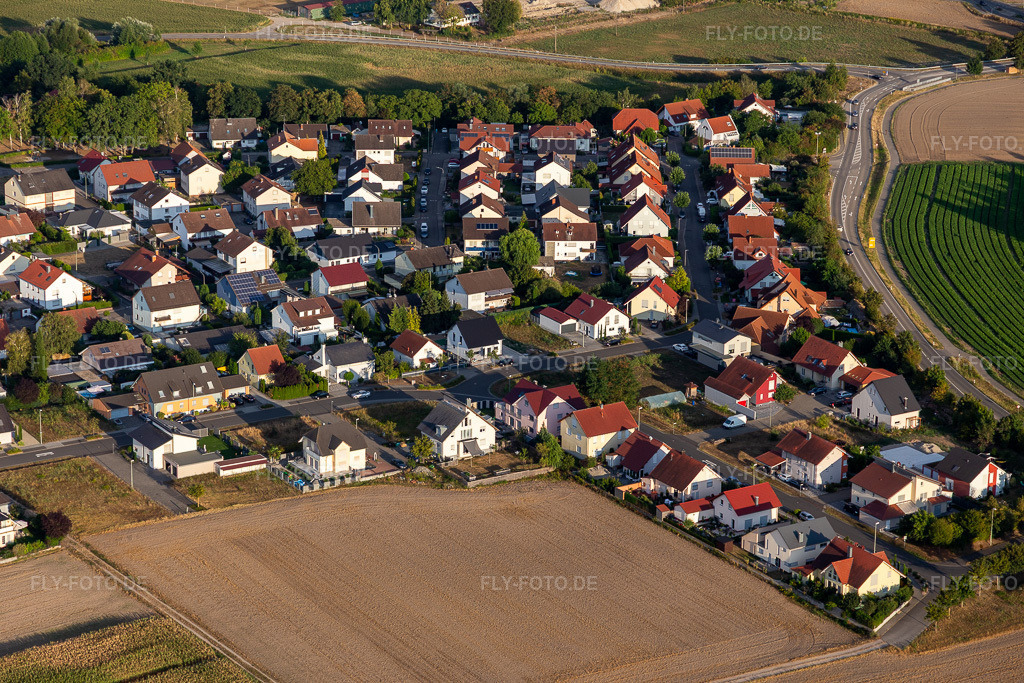 Luftbild: Ortsansicht im Ortsteil Hardtwald in Neupotz im Bundesland Rheinland-Pfalz in Deutschland. Foto: IMG_122269.jpg vom 15.08.2020 durch Werner Riehm/FLY-FOTO.de