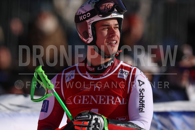 Audi FIS Ski World Cup: Men’s Slalom – Hahnenkamm Race, Kitzbuehel | Kitzbuehel, Austria, 25.Jan.26 - Alpine Skiing - FIS World Cup, Hahnenkamm Race, Slalom, men. The image shows FEURSTEIN Lukas (AUT, Head).