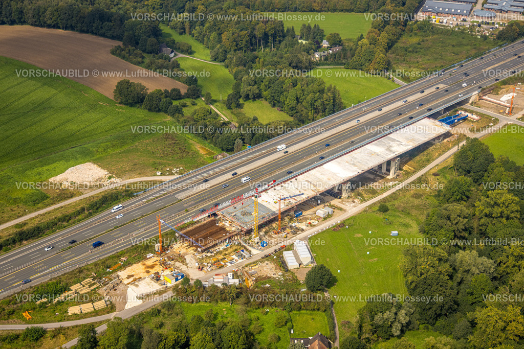 Unna230901184 | Luftbild, Liedbachtalbrücke Baustelle mit Ersatzneubau an der Autobahn A1, Massen, Unna, Ruhrgebiet, Nordrhein-Westfalen, Deutschland
