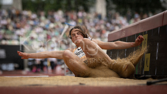 Golden Oval; Dresden, 31.05.2026 | DRESDEN , GERMANY - MAY 31:  Pauline Hondema (NED / Netherlands) competes in the long jump during the Golden Oval Continental Tour Silver meeting on May 31, 2026 at Heinz-Steyer-Stadion in Dresden, Saxony, Germany.