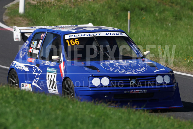 FIA European Hill Climb Championship – Rechberg 2026 | FIA European Hill Climb Championship at Rechberg, held from 24 to 26 April 2026 near Tulwitz, Styria, Austria. The image shows Christian SCHNEIDER (AUT) Peugeot 205 RS16 Evo 2.