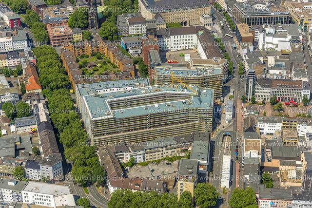 Bochum220503821 | Luftbild, Innenstadt mit Viktoria Karree, Gleisdreieck, Bochum, Ruhrgebiet, Nordrhein-Westfalen, Deutschland