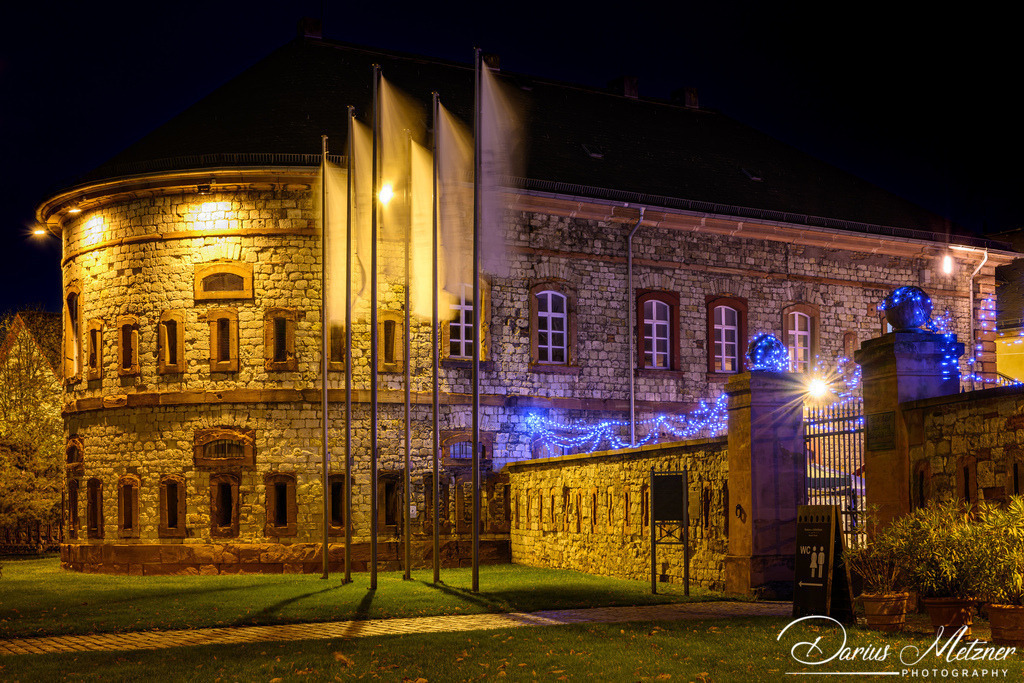 Die Reduit in Mainz-Kastel | Die Reduit in Mainz-Kastel am Abend