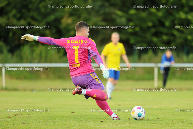 Fußball I Herren I Senioren Landesliga Holstein I 5. Spieltag I SC Rönnau - VfB Lübeck U21 I 23.08.2025.0020 | Thore Magnus Dohm (1, SC Rönnau) - Realisiert mit Pictrs.com