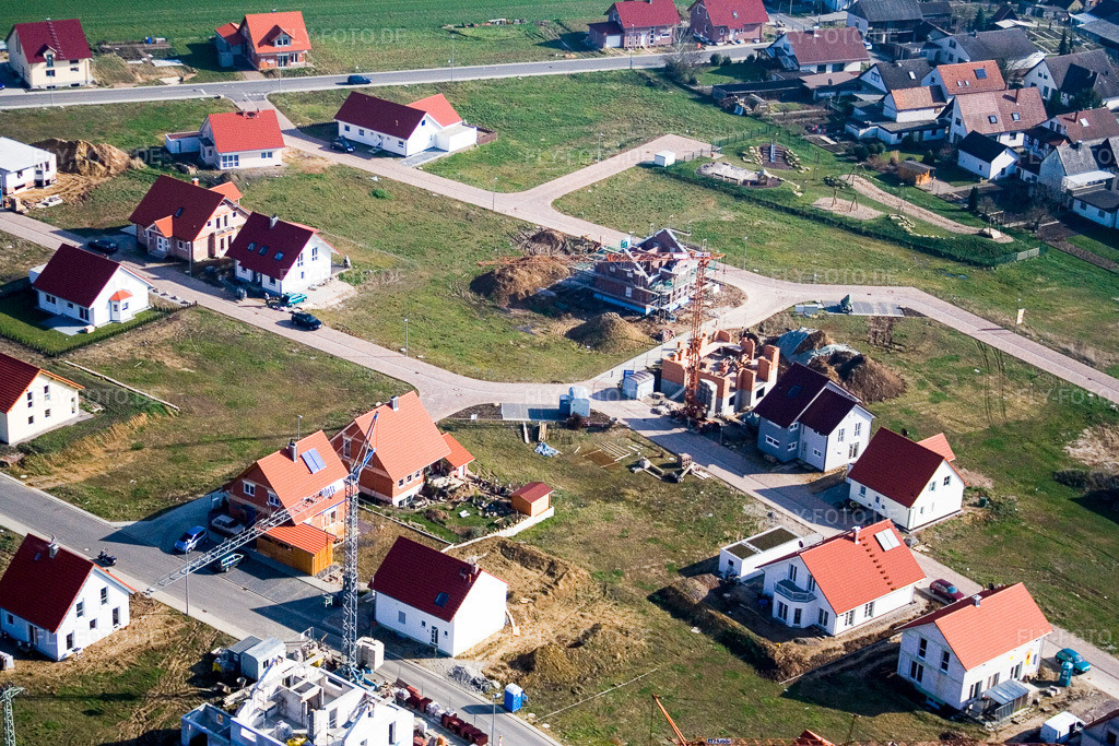 Luftbild: Neubaugebiet NO, Im Unterfeld im Ortsteil Schaidt in Wörth im Bundesland Rheinland-Pfalz in Deutschland. Foto: IMG_5269.jpg vom 18.02.2007 durch Werner Riehm/FLY-FOTO.de