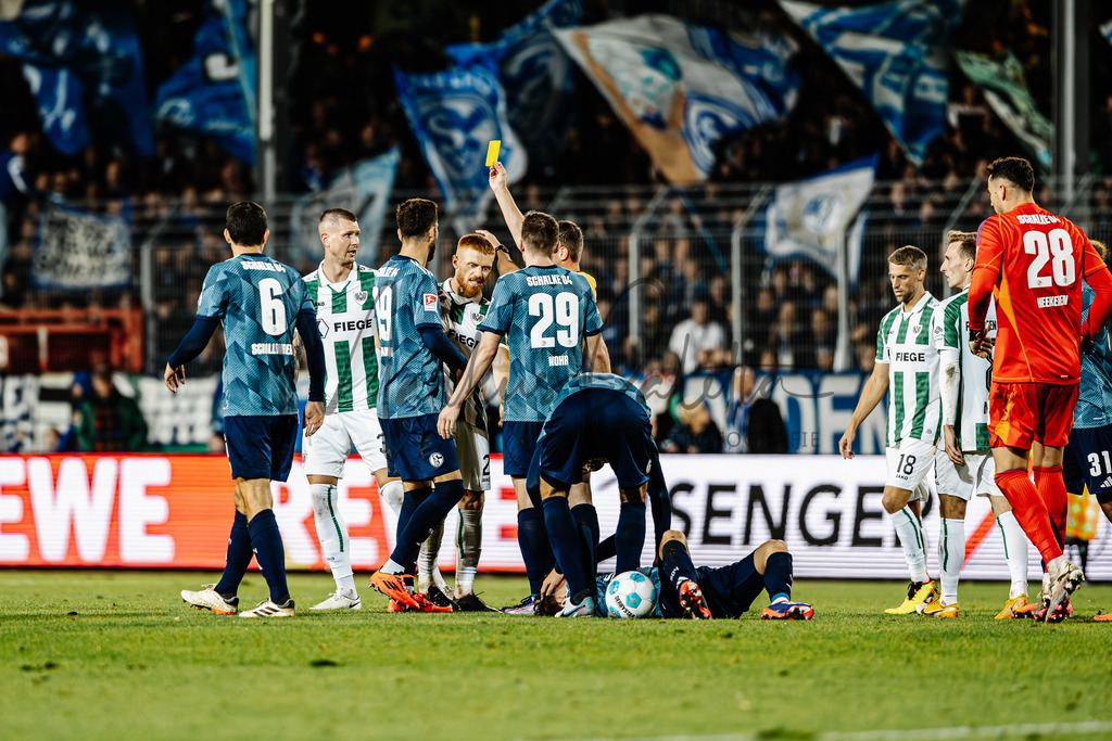 2. Bundesliga, Saison 2024/25, 7. Spieltag: SC Preußen Münster - FC Schalke 04 | Münster, 28.09.2024: 2. Bundesliga, 7. Spieltag, SC Preußen Münster gegen FC Schalke 04 im LVM-Preußenstadion in Münster. Foto: sportfotografie.ms | Markus Paletta - Realisiert mit Pictrs.com