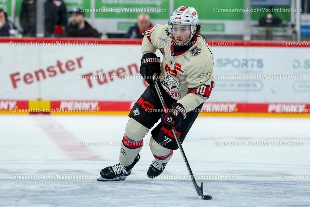 DEG02032502078 | 02.03.2025, Eishockey, Penny DEL, Düsseldorfer EG - Nürnberg Ice Tigers, PSD-BANK Dome: Evan Barratt (NIT #10)
