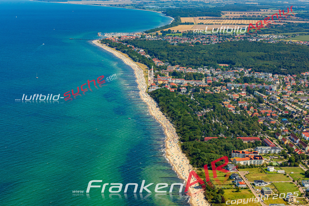 Küste Landschaft Kühlungsborn Bild- Das Luftbild wurde 2025 vom UL-Flugzeug heraus erstellt ( keine Drohne bzw. Drohnenaufnahme ) - Hochauflösende Luftaufnahme -Nicht vergleichbar mit Google Maps oder Satelittenbilder- Die Geschenkidee !Mit Lizenz und Bildrechte bestellbar - CC
