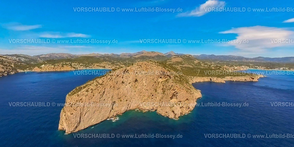 Mallorca230400145Insta001EsCampDeMarCapAndritxol | Luftbild, Cap des Llamp, Halbinsel, Felsenküste, Andratx, Balearen, Mallorca, Balearische Inseln, Spanien