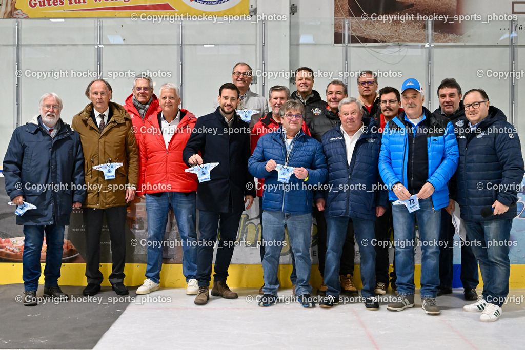 ESC Soccerzone Steindorf 50 Jahr Feier 26.2.2023 | ESC Steindorf Obmann Hans Tschernutter, DR. Dieter Kalt, ASVÖ Kärnten Christoph Schasché, ÖEHV Präsident Klaus Hartmann, Bürgermeister Steindorf Georg Kavalar, Landesrat Sebastian Schuschnig, Landtagsabgeordneter Kärnten Christof Seymann, KEHV Präsident Michael Herzog Löschnig, sportlicher Leiter ESC Steindorf Armin Rac