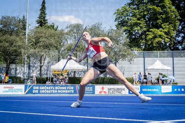 Multisport Event; Ratingen, 28.06.2026 | RATINGEN, GERMANY - JUNE 28, 2026 : Marie Dehning (GER / Germany) competing in the javelin during the Multisport Event at Stadion Ratingen on June 28, 2026 in Ratingen, Germany.