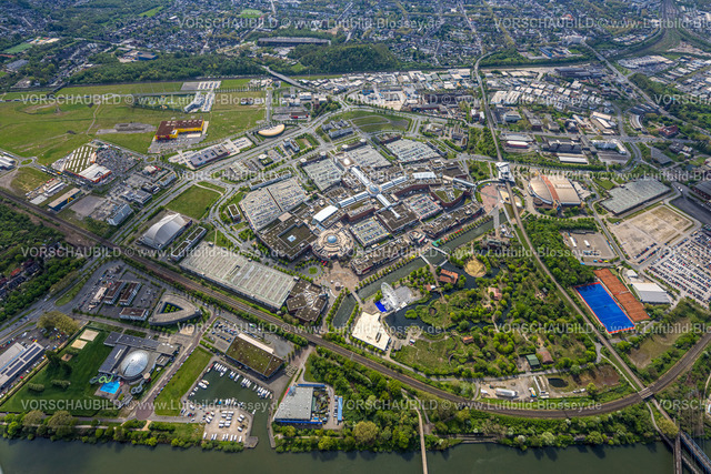 Oberhausen240401411 | Luftbild, Westfield Centro sternförmiges Einkaufszentrum, Gesamtansicht Neue Mitte, Parkplätze, Borbeck, Oberhausen, Ruhrgebiet, Nordrhein-Westfalen, Deutschland