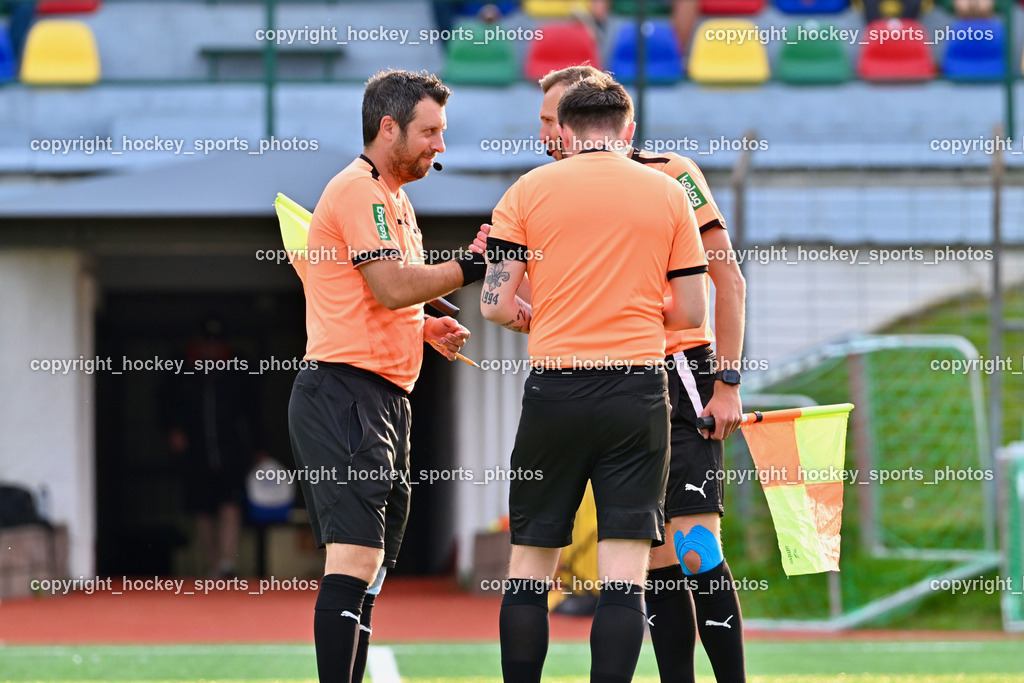 SV Spittal 1921 vs. ATUS Velden | Roman Weger Referee, Almedin Medin Referee, Jasmin Muratovic Referee, SV Spittal 1921 vs. ATUS Velden, SV Spittal 1921 vs. ATUS Velden am 05.06.2025 in Spittal an der Drau (Goldeck Stadion), Austria, (Photo by Bernd Stefan)