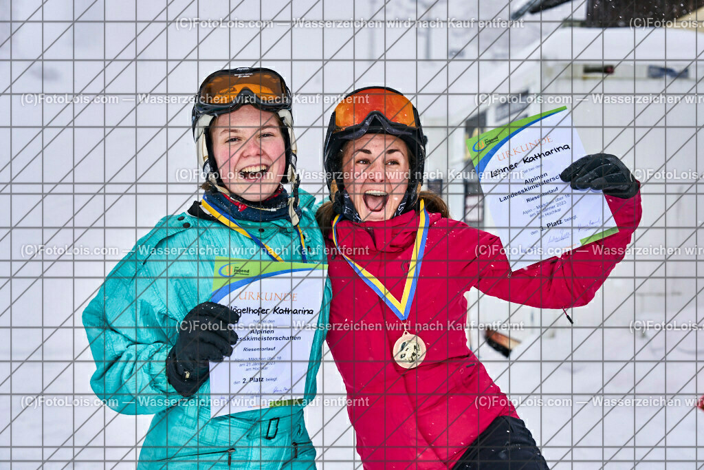 ALP4455_NOe-Landjugend-RTL_Hochkar_Schloeglhofer-Lehner | (C)FotoLois.com, Alois Spandl, NÖ Landjugend Skimeisterschaften 2023, Riesentorlauf am Hochkar/Draxlerloch, Sa 21. Jänner 2023.