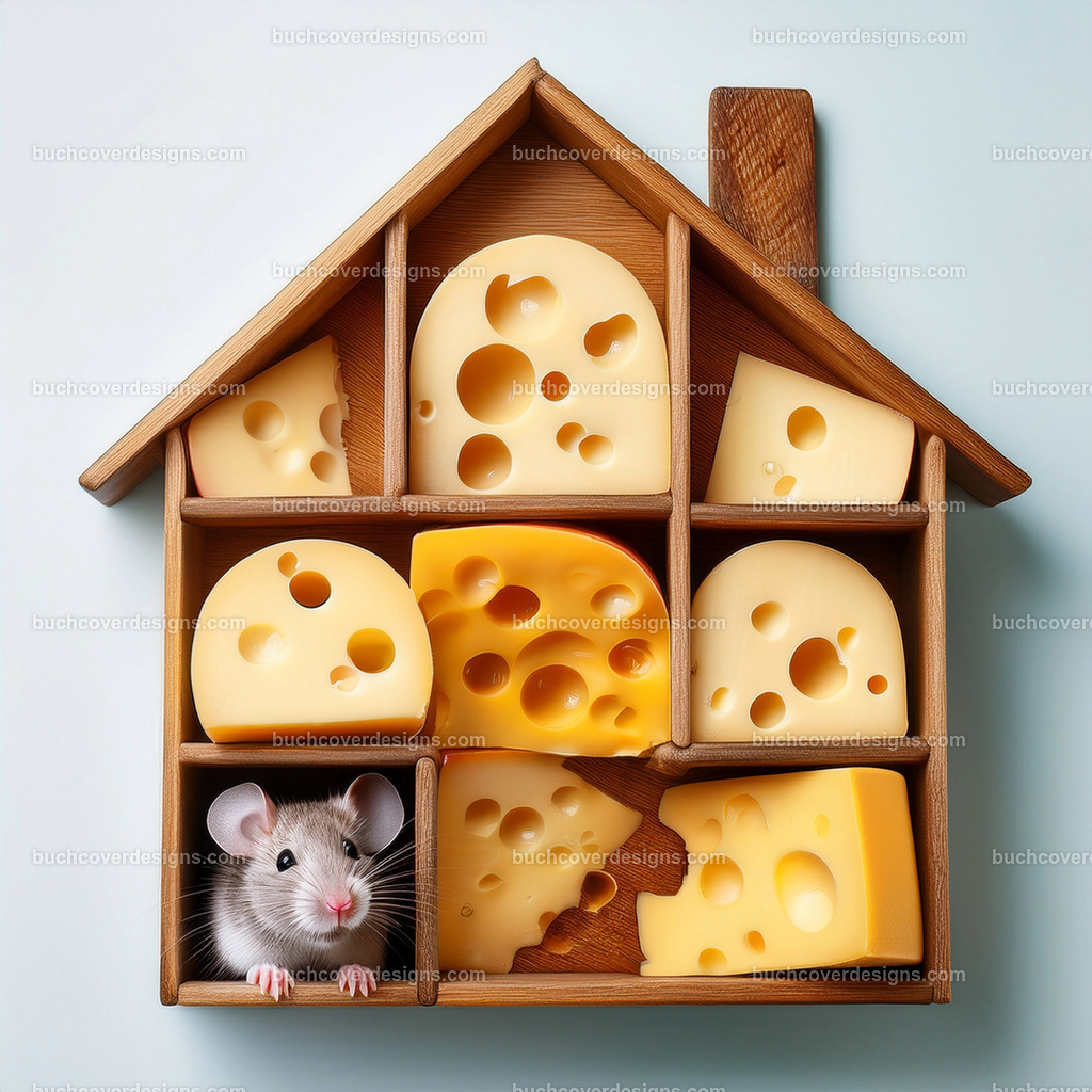 mouse in cheese house | Entdecken Sie kreative Buch Cover Designs für Self-Publishing-Autoren und Verlage! Unsere maßgeschneiderten Designs ziehen Leser an und bringen Ihre Geschichten visuell zum Leben. Lassen Sie uns Ihr perfektes Cover gestalten!