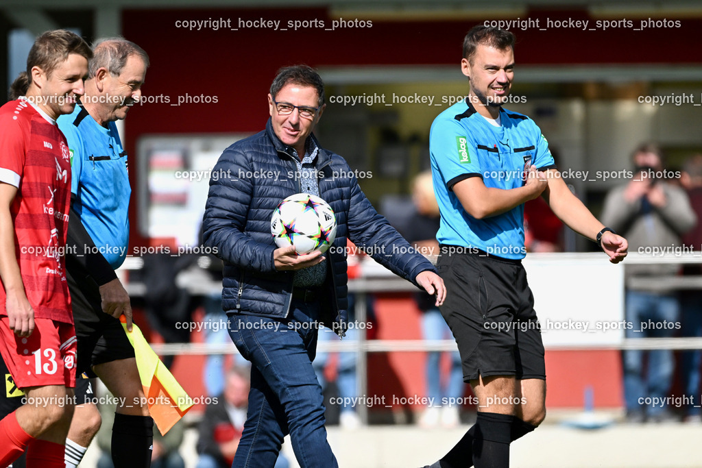 SV Rothentuhurn vs. URC Thal Assling | Walter Toplitsch Referee, Edin Omerhodzic Referee, #13 Thomas Klingbacher SV Rothenthurn, SV Rothentuhurn vs. URC Thal Assling, SV Rothentuhurn vs. URC Thal Assling am 15.09.2024 in Rothenthurn (Sportplatz Rothenthurn), Austria, (Photo by Bernd Stefan)