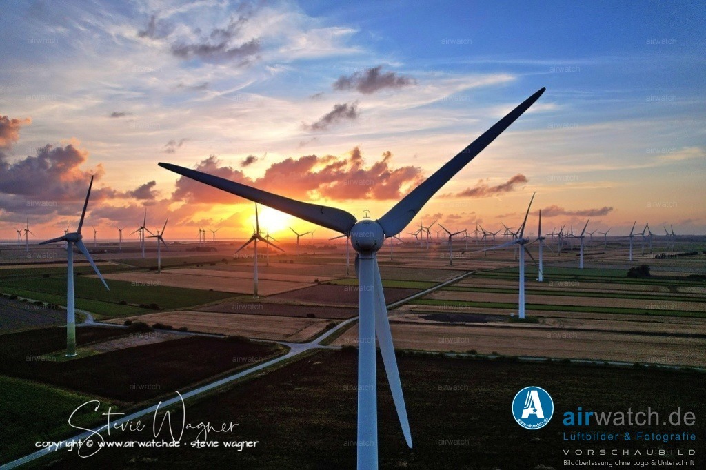 Windpark Breklumer-Koog | Luftbild, Windenergieanlagen, Enercon, Windpark Breklumer Koog