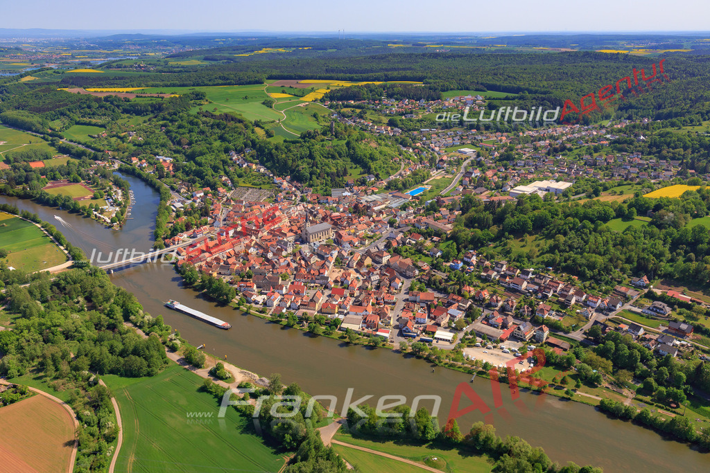 aktuelles Luftbild von  Eltmann - Luftaufnahme wurde 2018 von https://frankenair.de mittels Flugzeug (keine Drohne) erstellt.
